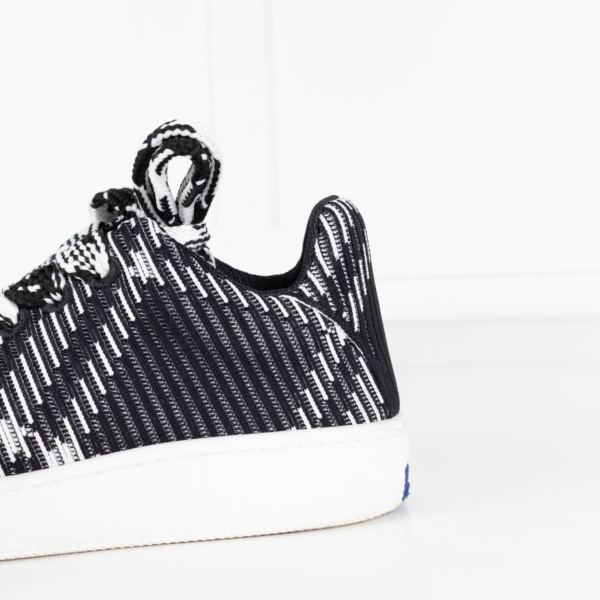 Burberry Black White Check Knit Box Trainers