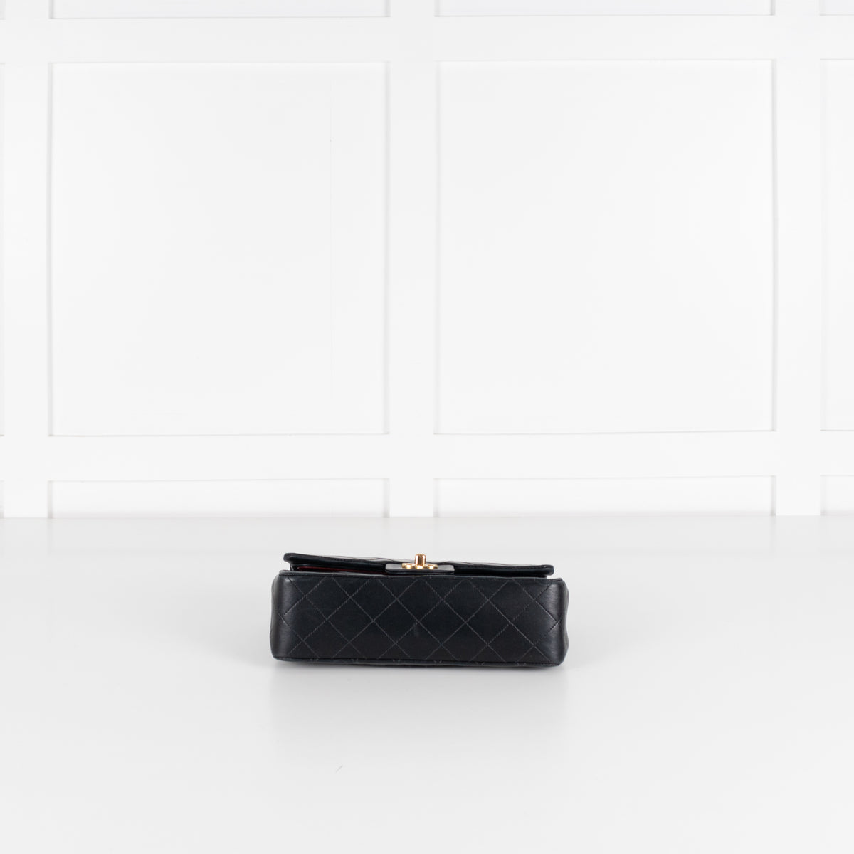Chanel Vintage Black Lambskin Small Double Flap Bag with Gold Hardware Series 1