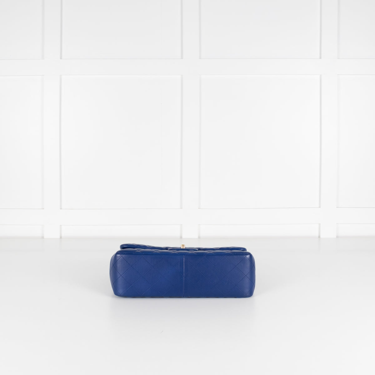 Chanel Royal Blue Matelasse Lambskin Jumbo Double Flap with Brushed Gold Hardware