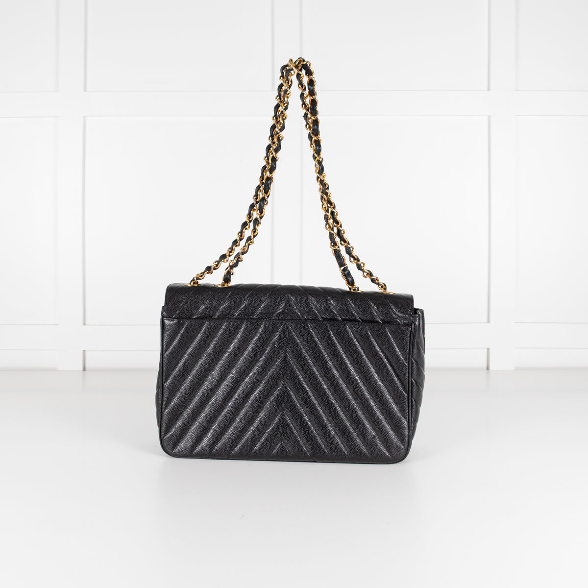Chanel Vintage Black Caviar Maxi Flap Bag