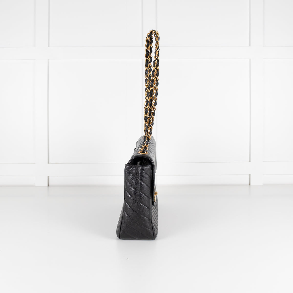 Chanel Vintage Black Caviar Maxi Flap Bag