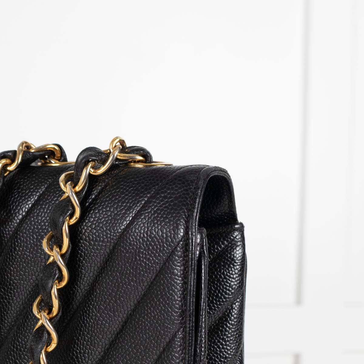 Chanel Vintage Black Caviar Maxi Flap Bag