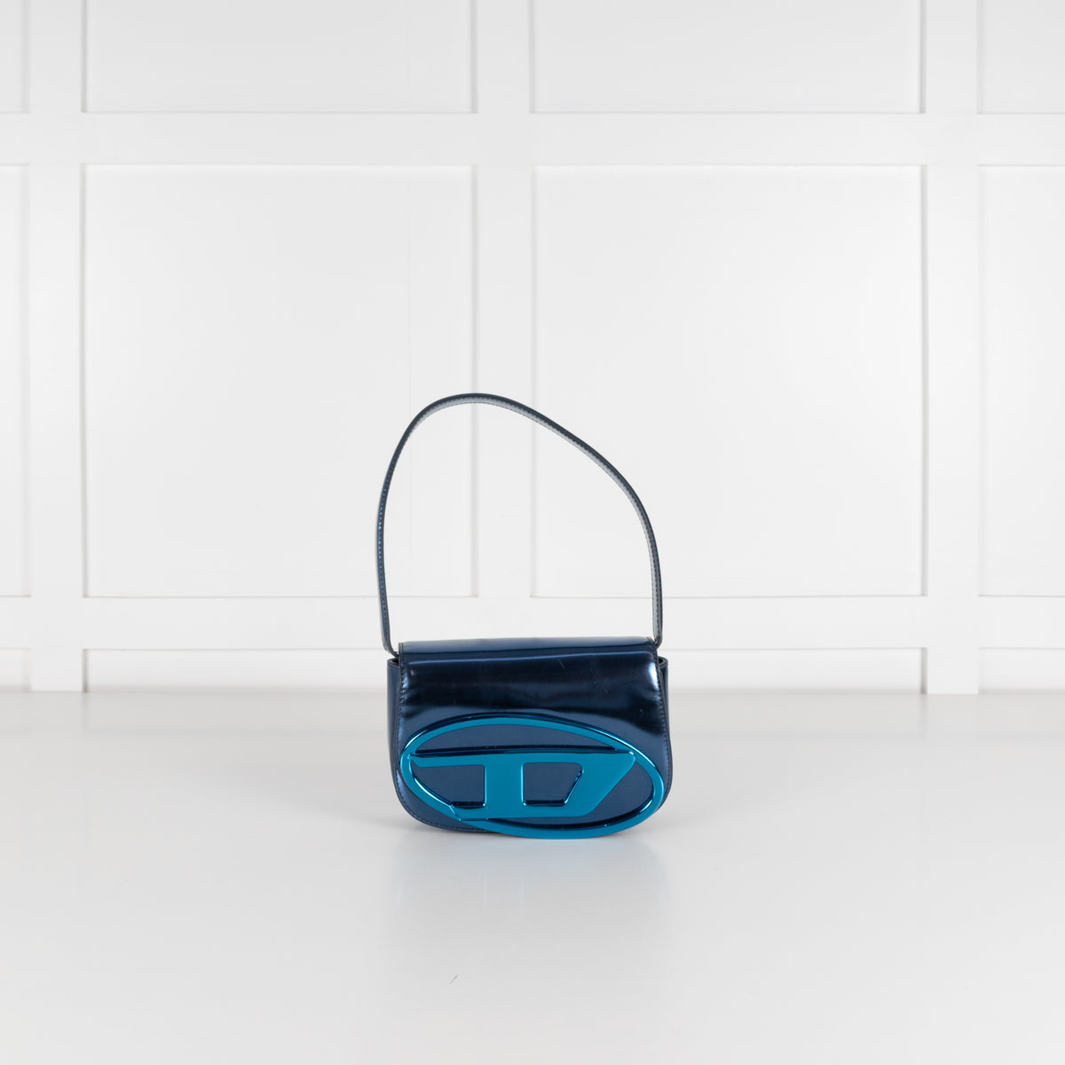Diesel 1DR Metallic Blue Shoulder Bag