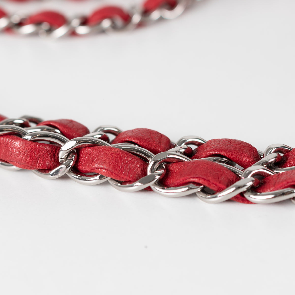 Chanel Red Lambskin Medium Double Flap with Silver Hardware