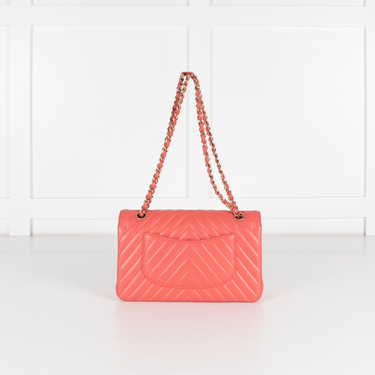 Chanel Coral Chevron Lambskin bag series 27