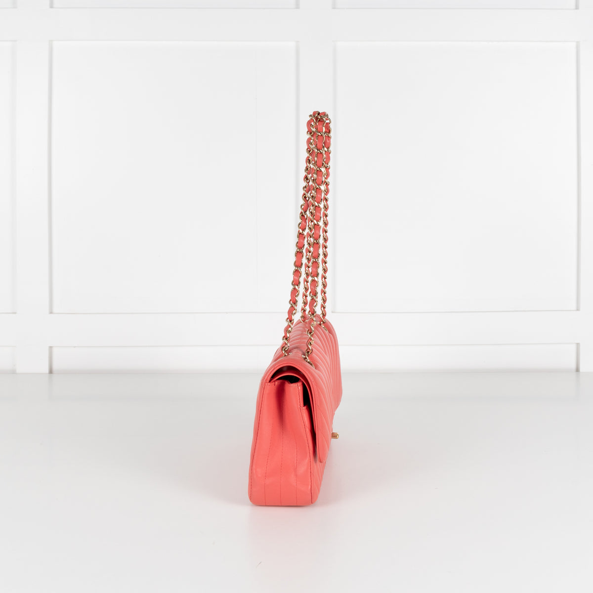 Chanel Coral Chevron Lambskin bag series 27