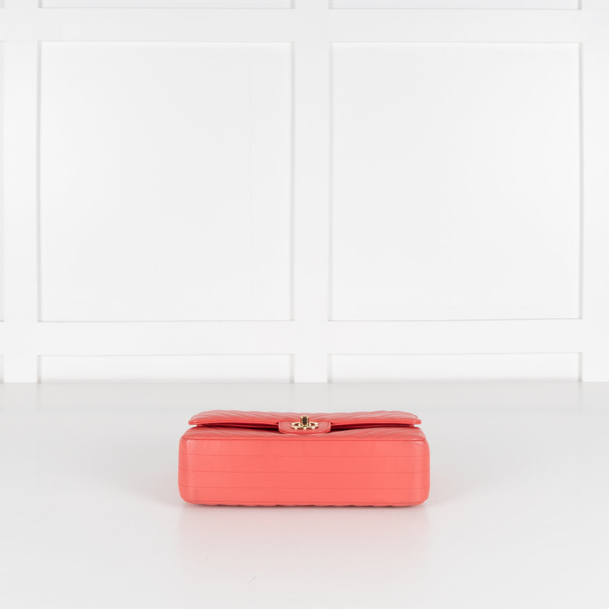 Chanel Coral Chevron Lambskin bag series 27