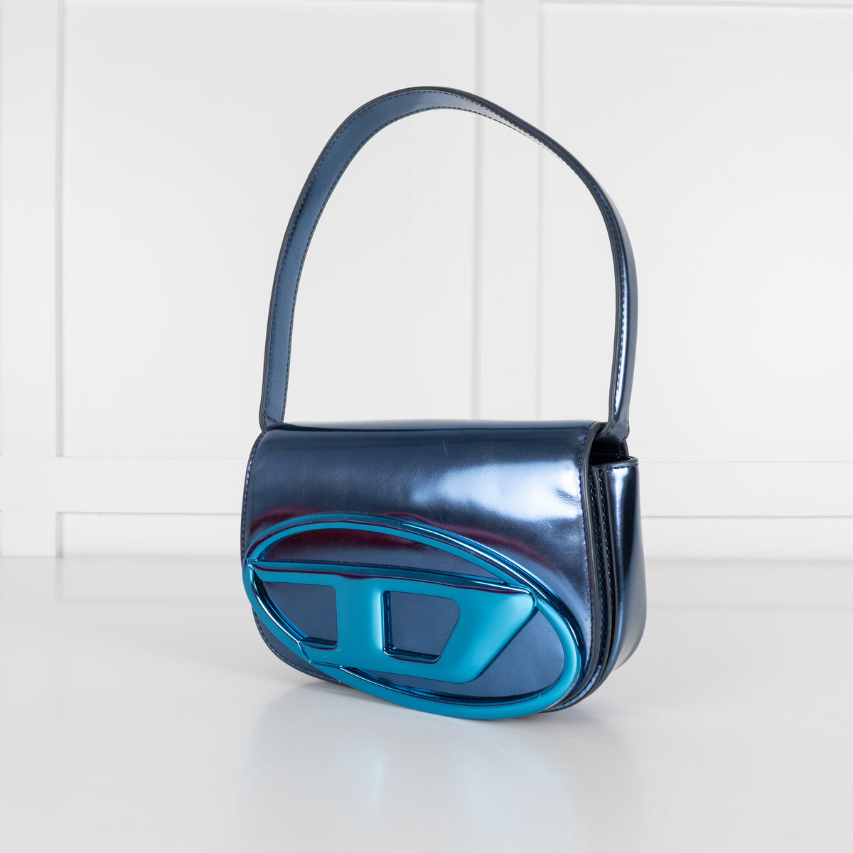 Diesel 1DR Metallic Blue Shoulder Bag