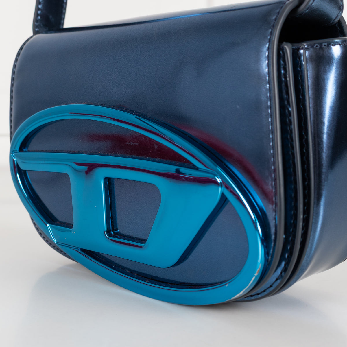 Diesel 1DR Metallic Blue Shoulder Bag
