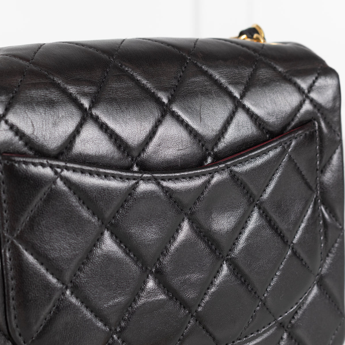 Chanel Vintage Mini Square Quilted Lambskin Flap Bag Series 5