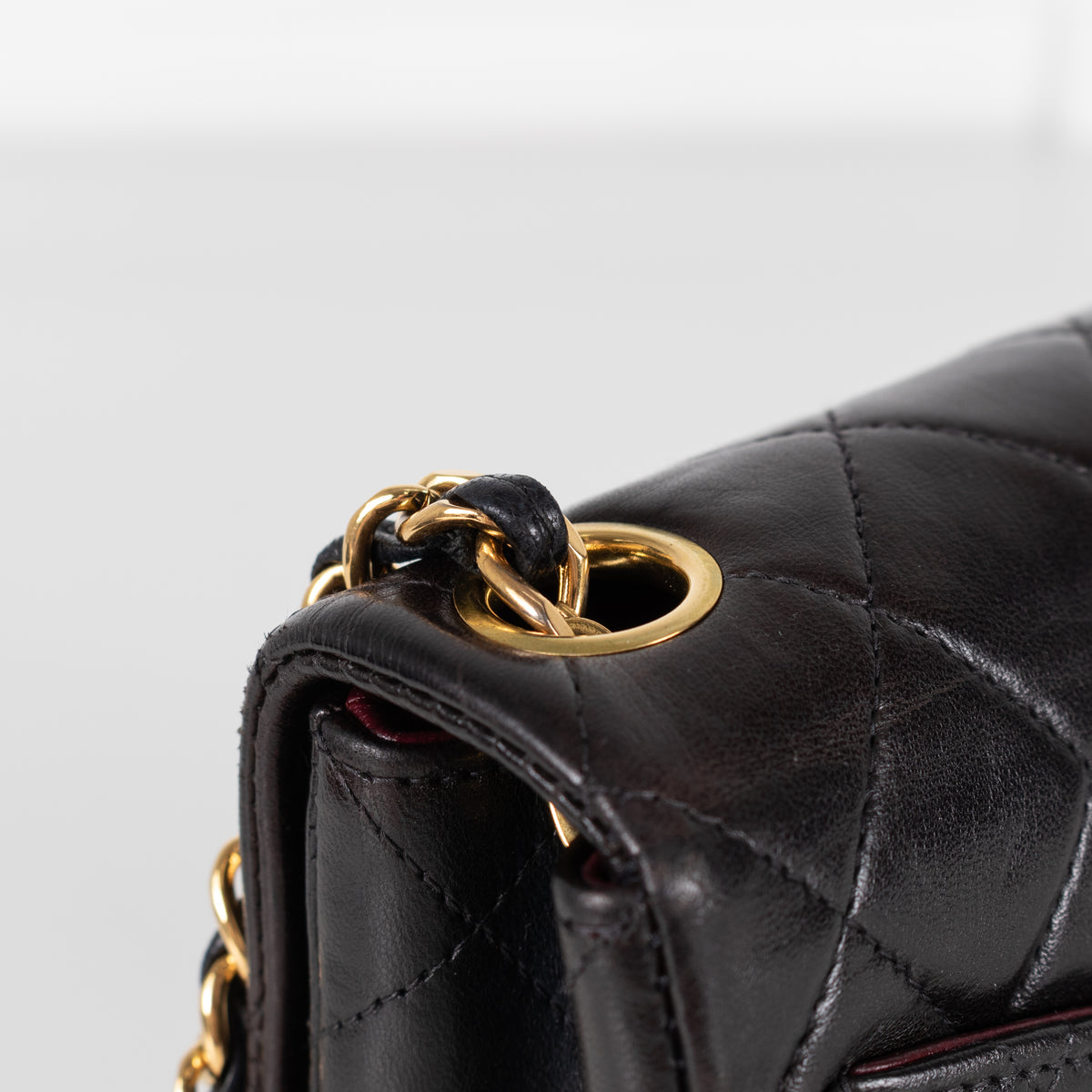 Chanel Vintage Mini Square Quilted Lambskin Flap Bag Series 5