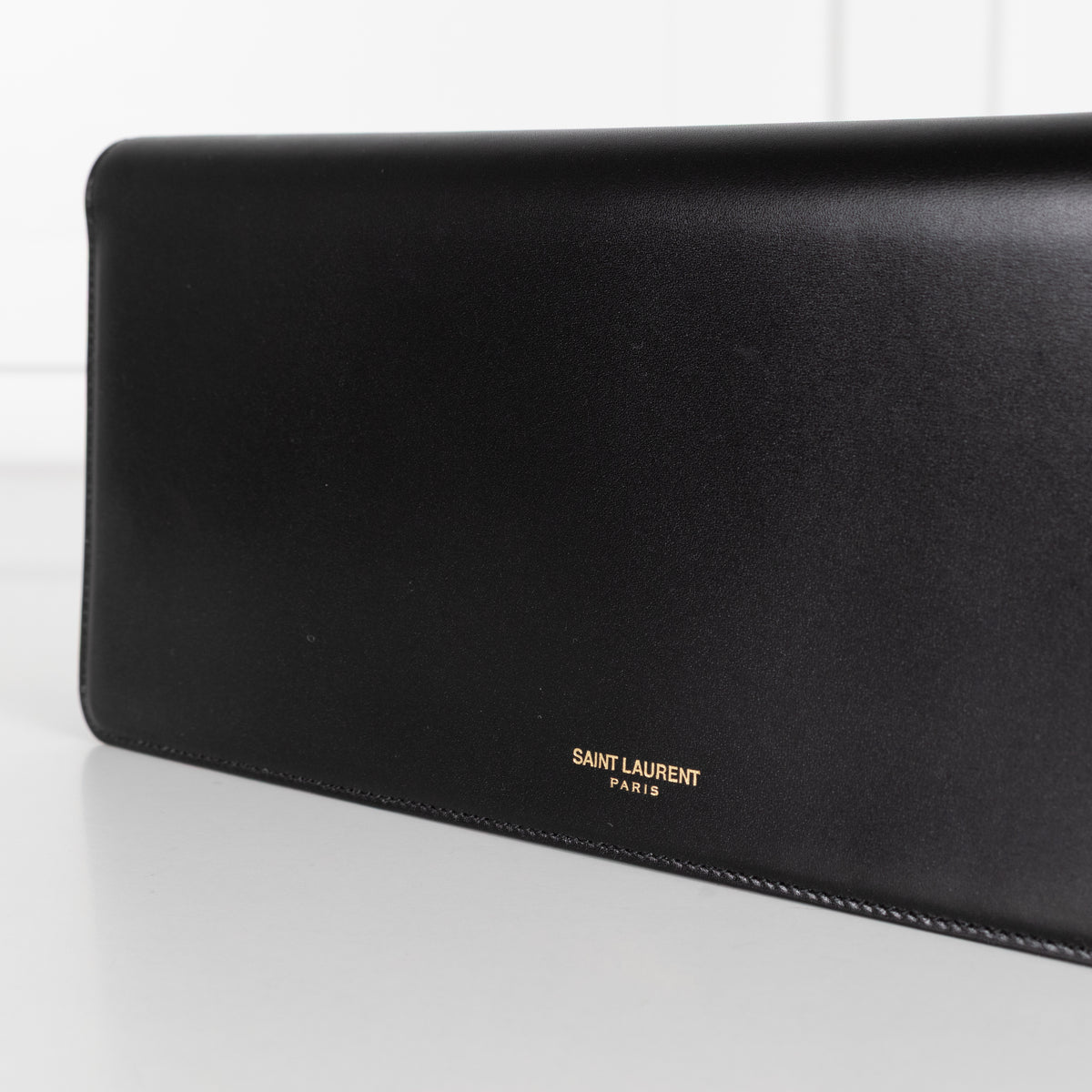 Saint Laurent YSL East West Black Folded Clutch