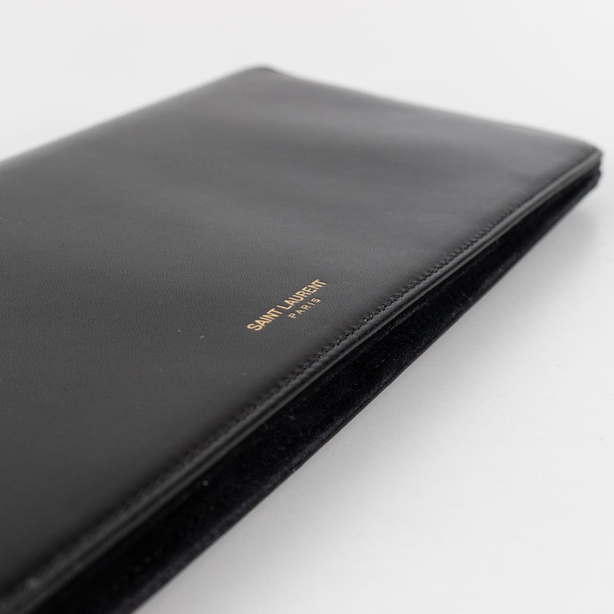 Saint Laurent YSL East West Black Folded Clutch