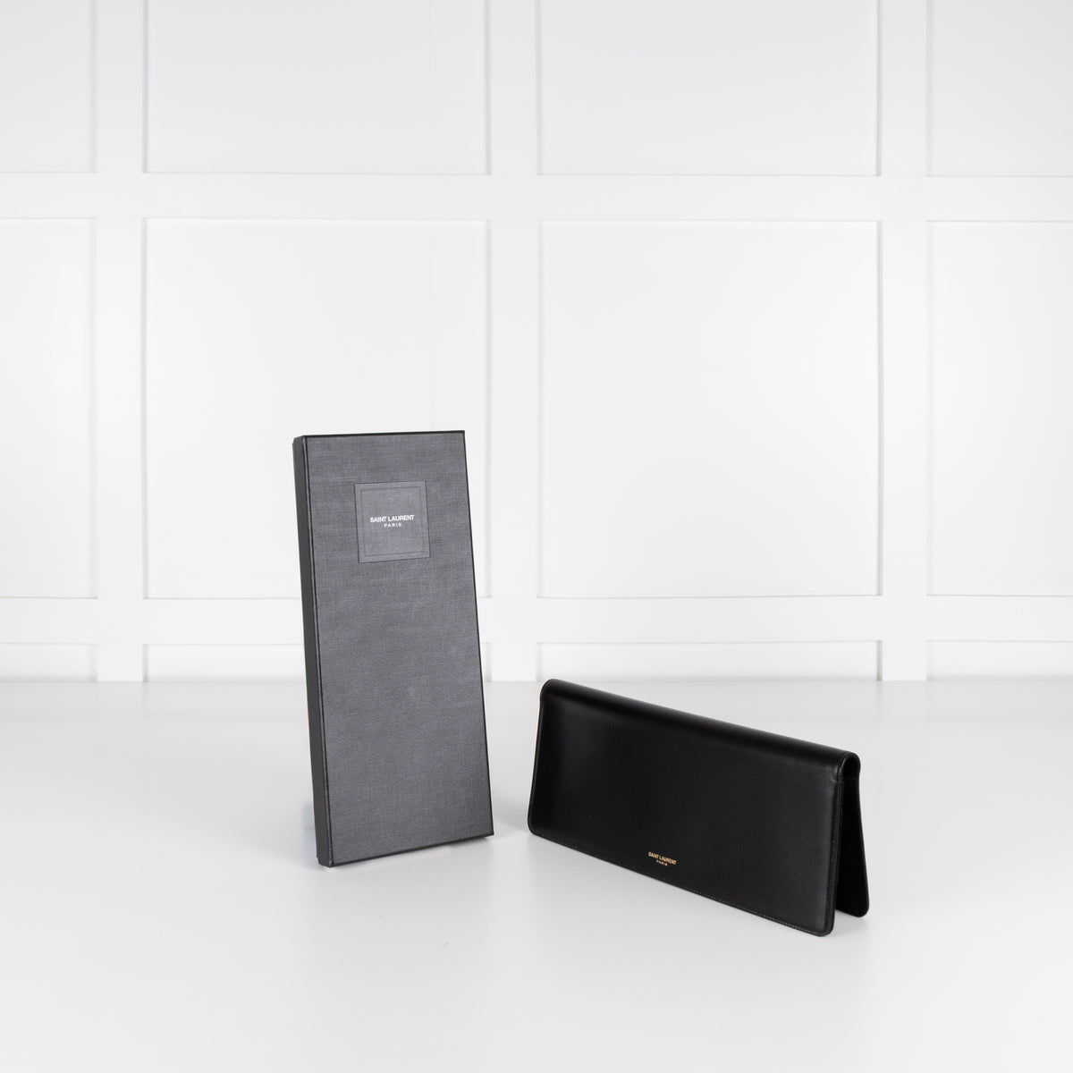 Saint Laurent YSL East West Black Folded Clutch