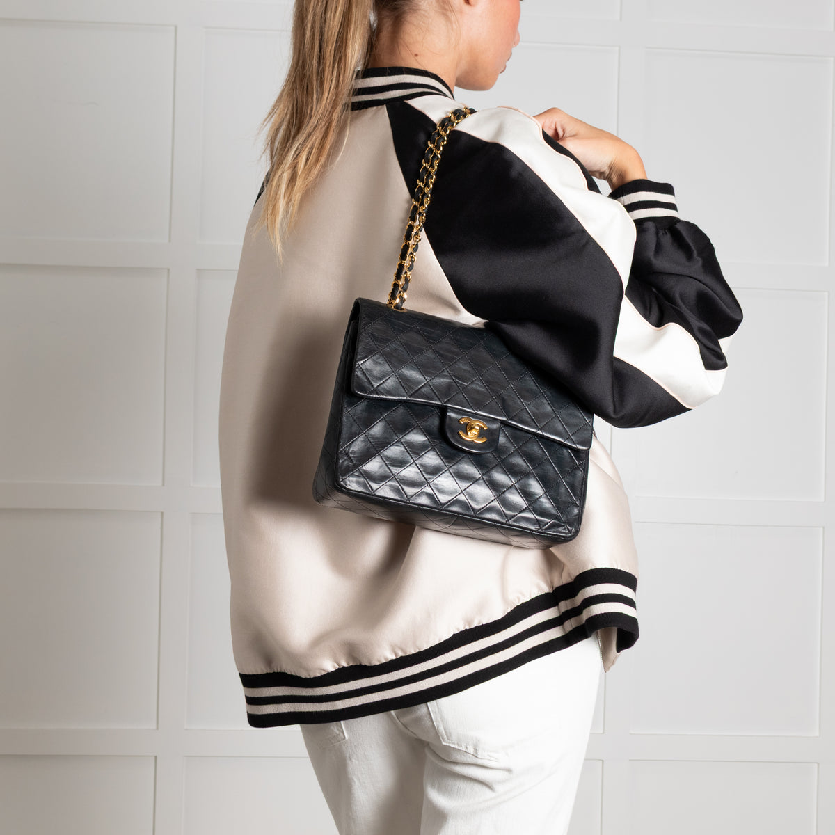 Chanel Vintage Black Matelesse Square Bag