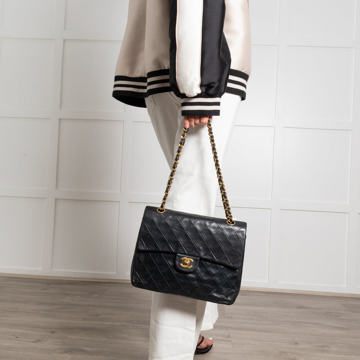 Chanel Vintage Black Matelesse Square Bag