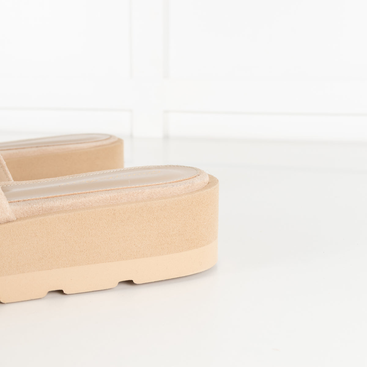 Gianvito Rossi Beige Suede Tassle Mules