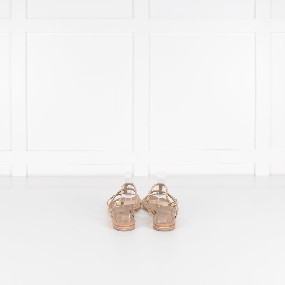 Kennel & Schmenger Beige Crystal Flat Sandals