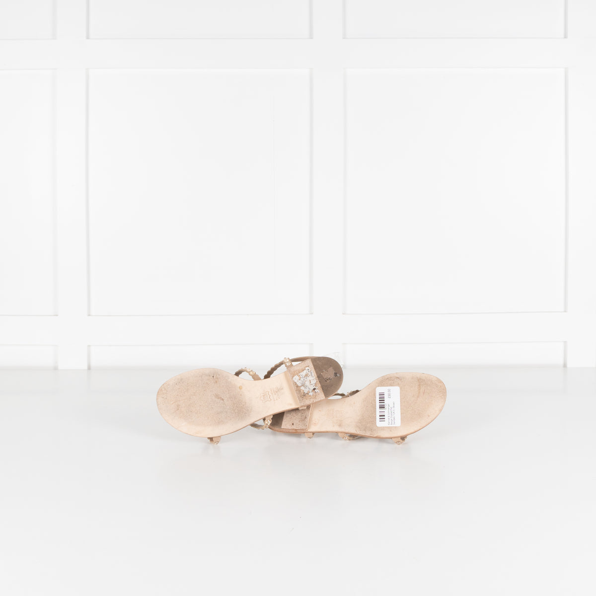 Kennel & Schmenger Beige Crystal Flat Sandals
