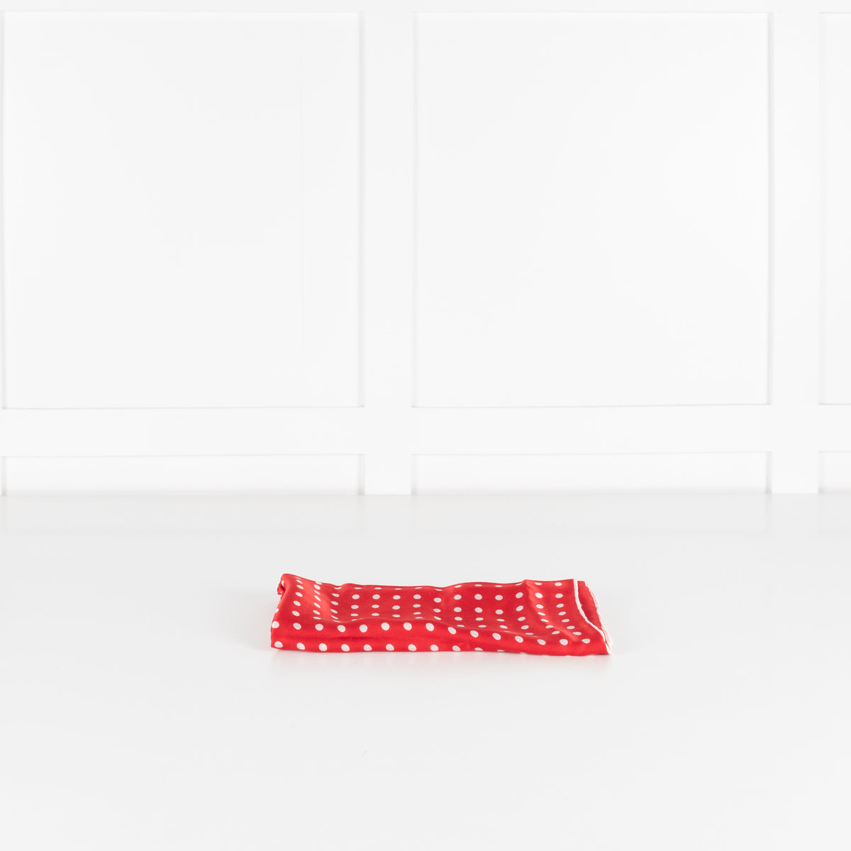 No Brand Red Polka Dot Square Scarf