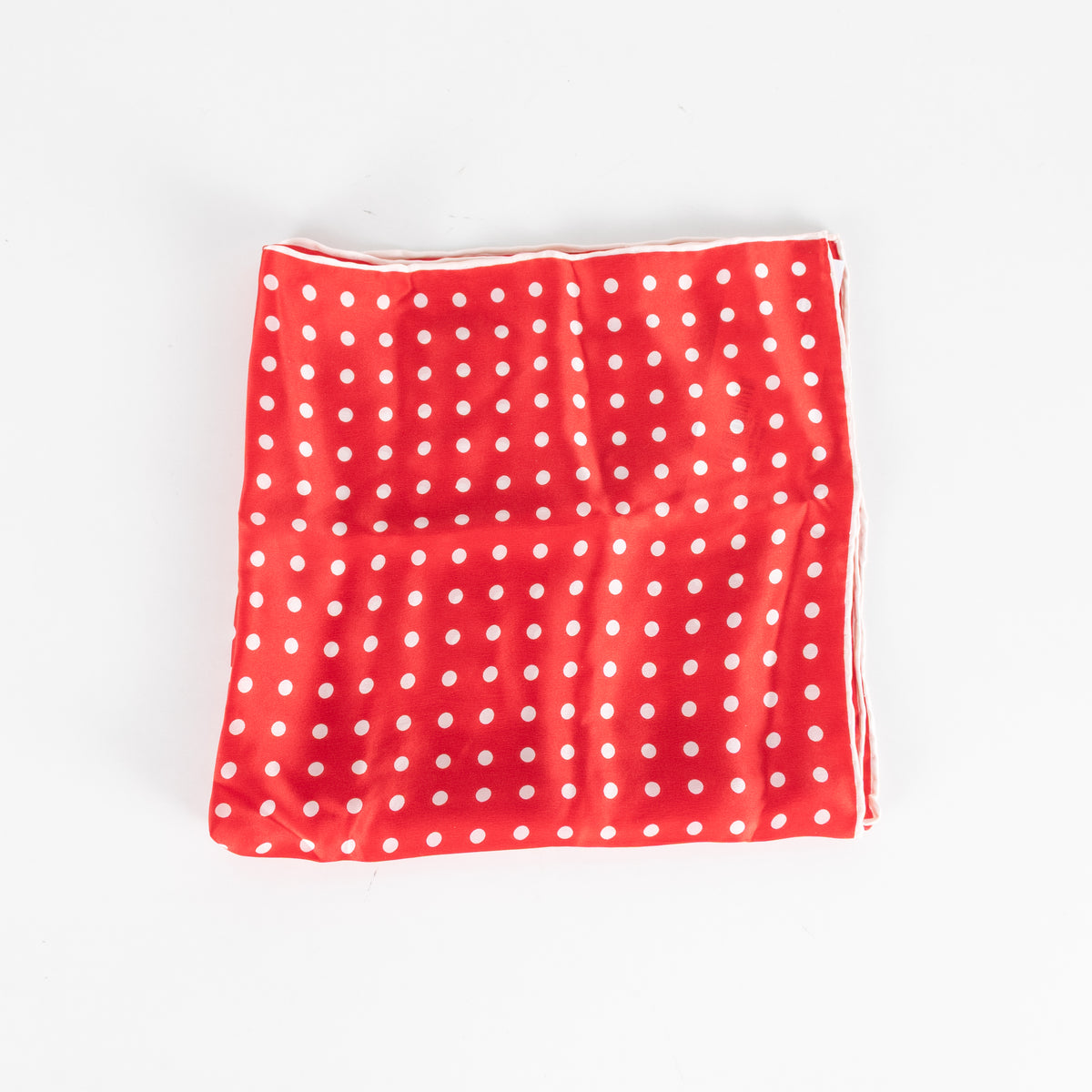 No Brand Red Polka Dot Square Scarf