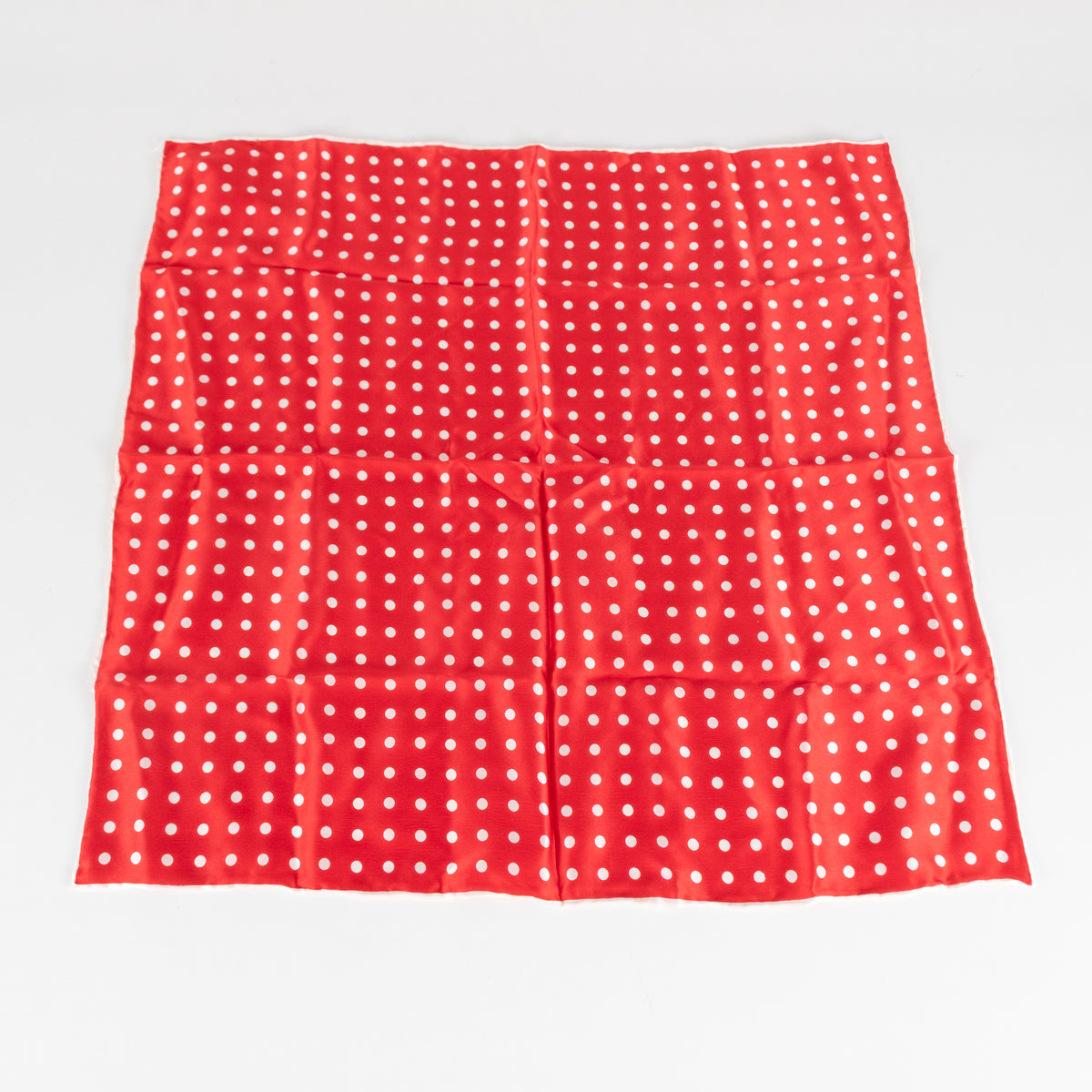 No Brand Red Polka Dot Square Scarf