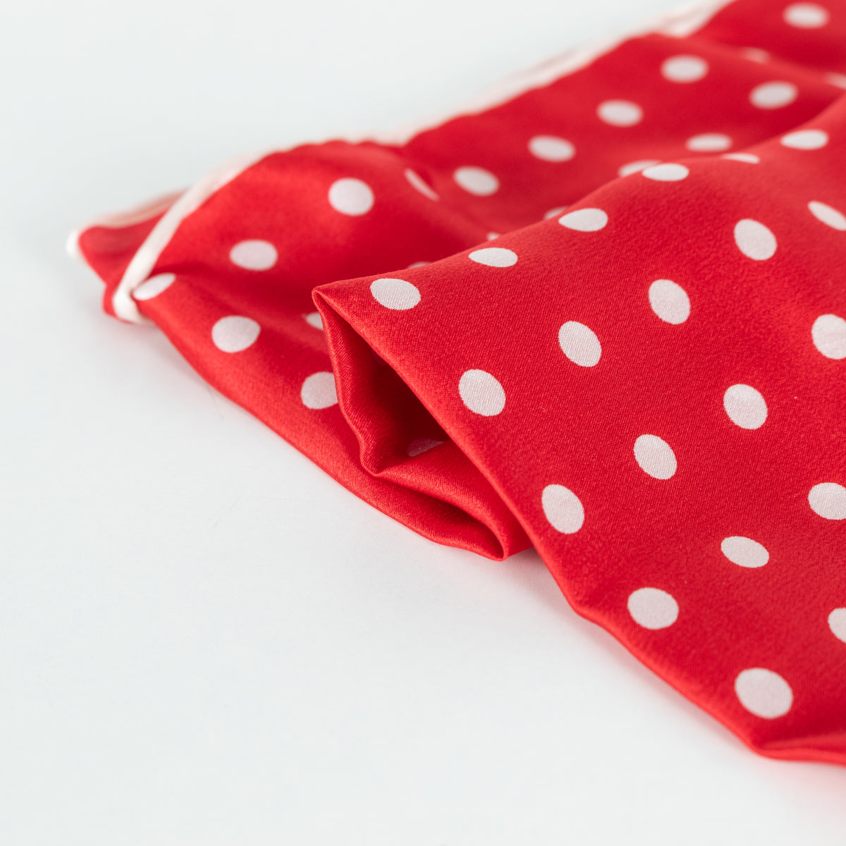 No Brand Red Polka Dot Square Scarf