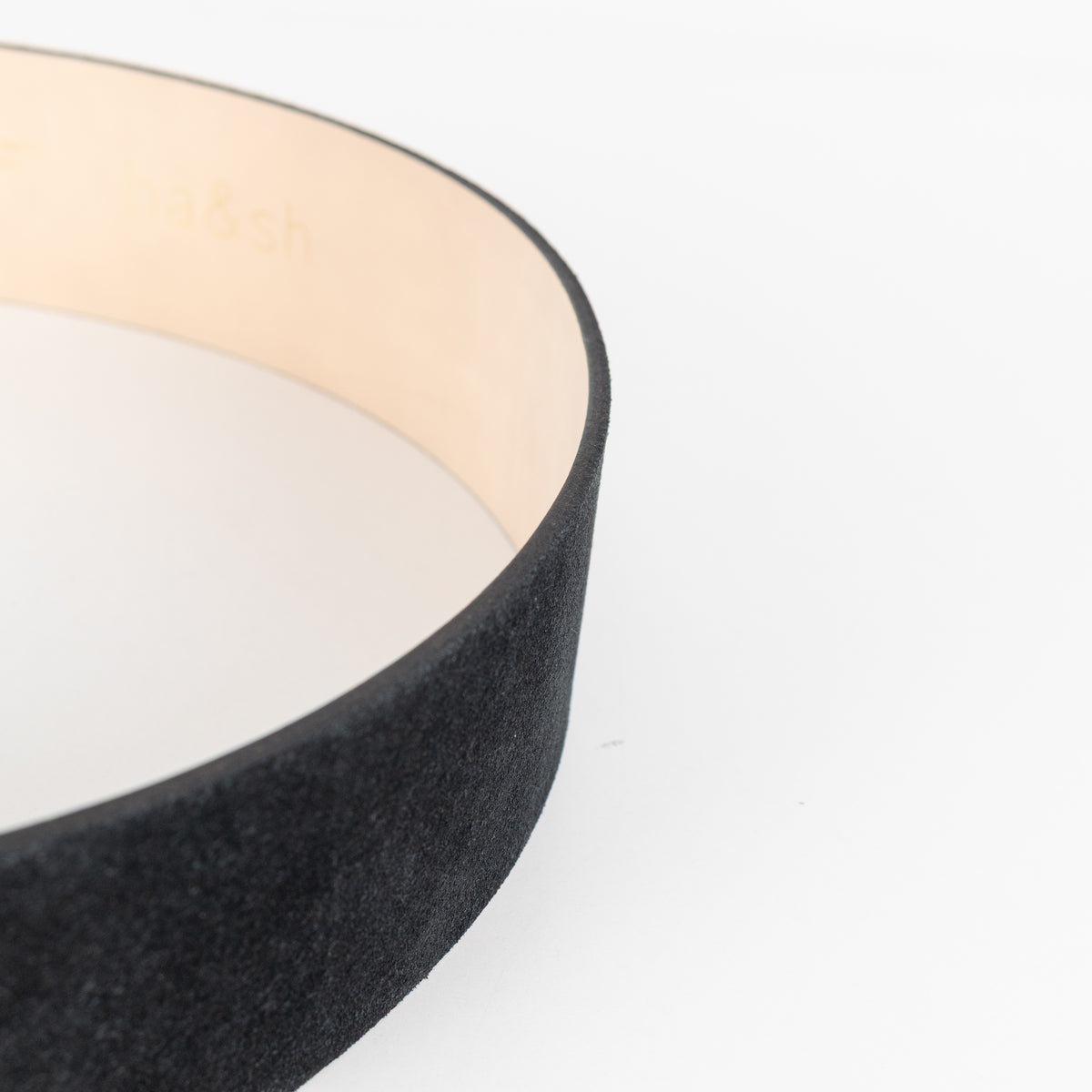 BA&SH Black Suede Wide Belt With Gold Buckle