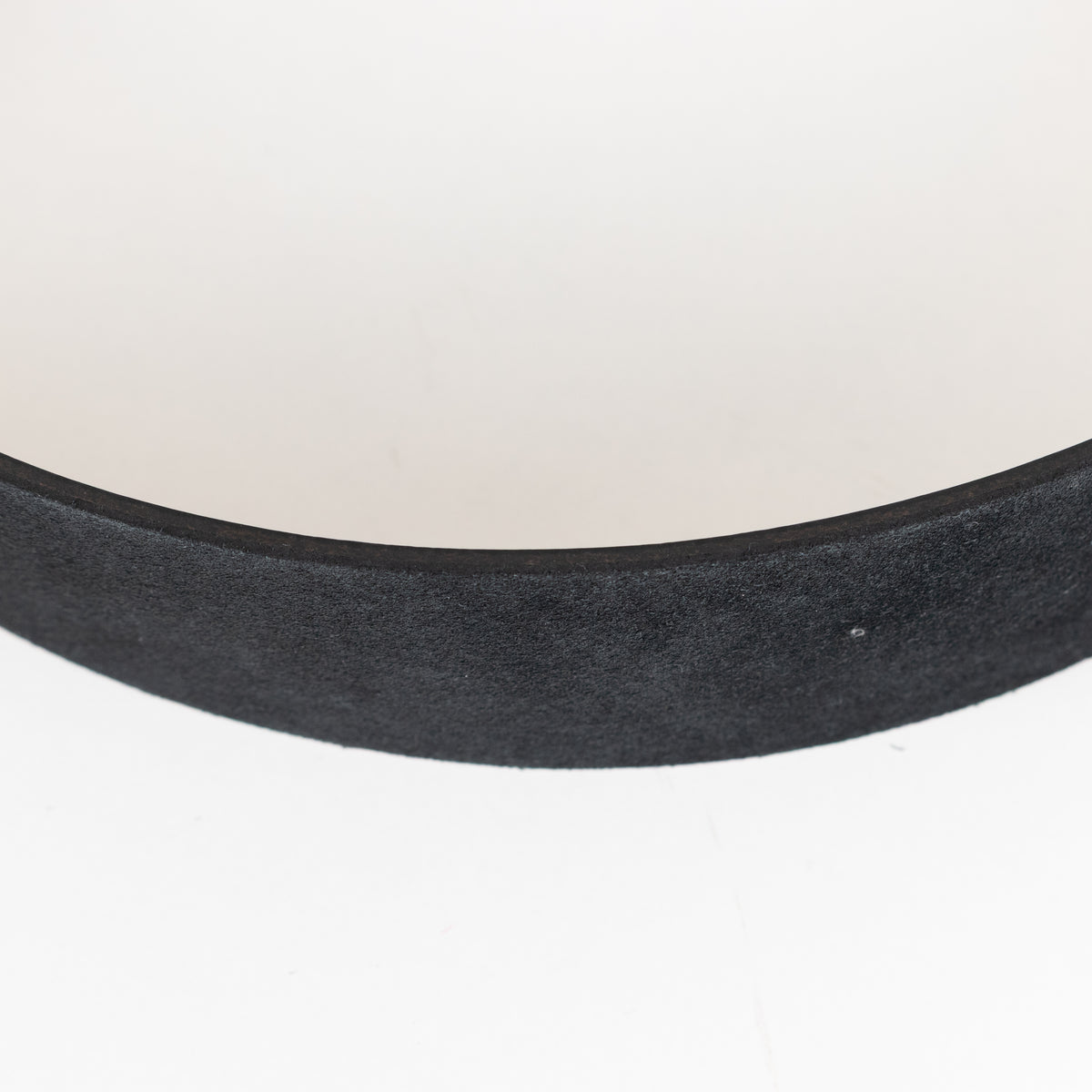 BA&SH Black Suede Wide Belt With Gold Buckle
