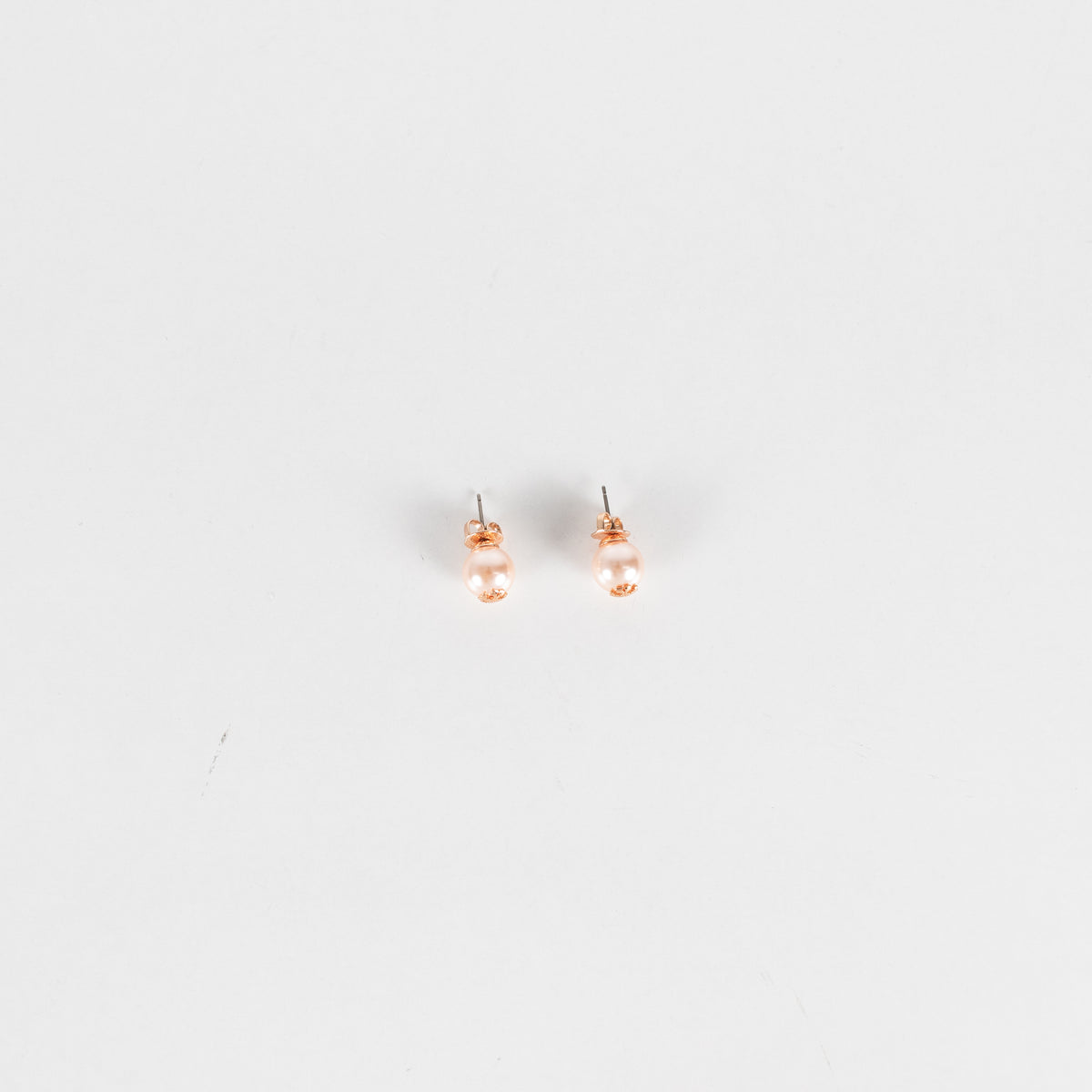 Tory Burch Kira Gold Plated Brass Stud Pearl Earrings