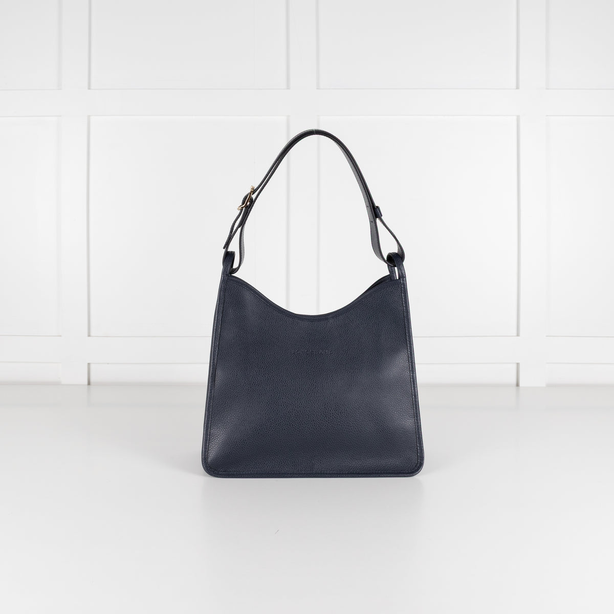 Longchamp Navy Le Foulonne Grained Bag