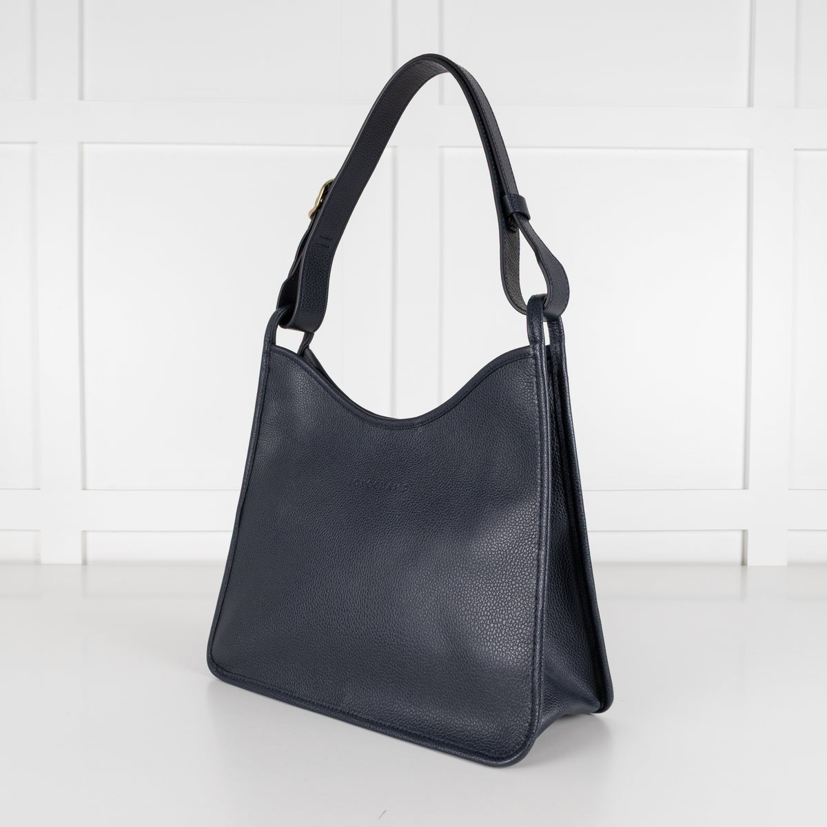 Longchamp Navy Le Foulonne Grained Bag