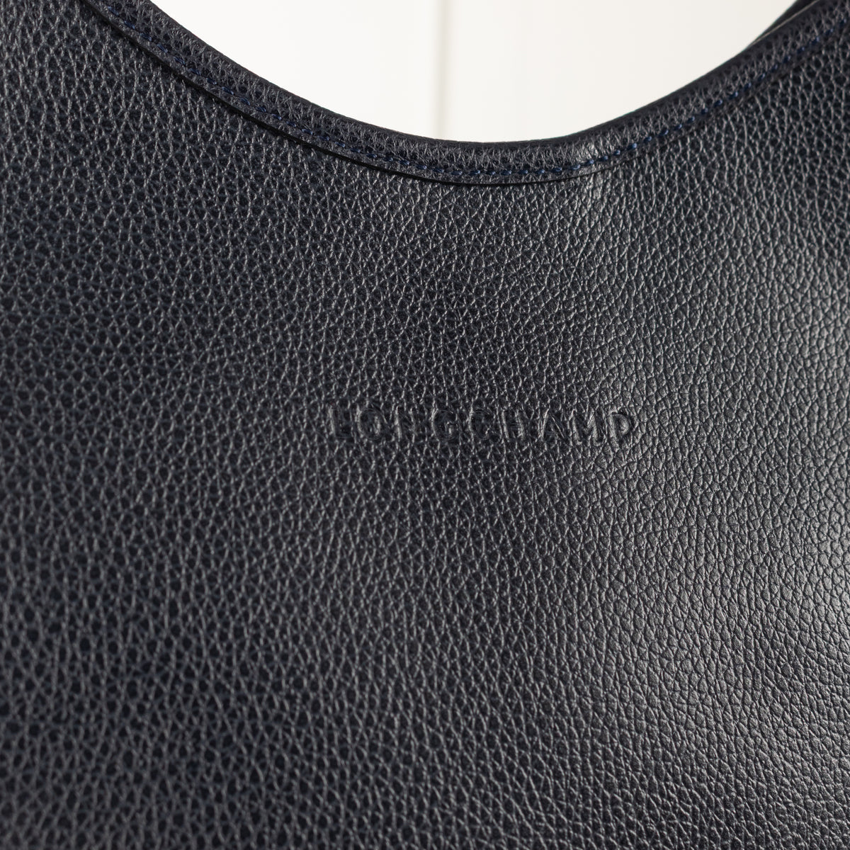 Longchamp Navy Le Foulonne Grained Bag