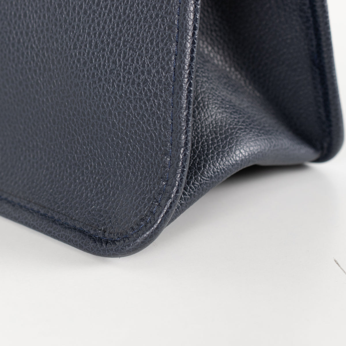 Longchamp Navy Le Foulonne Grained Bag