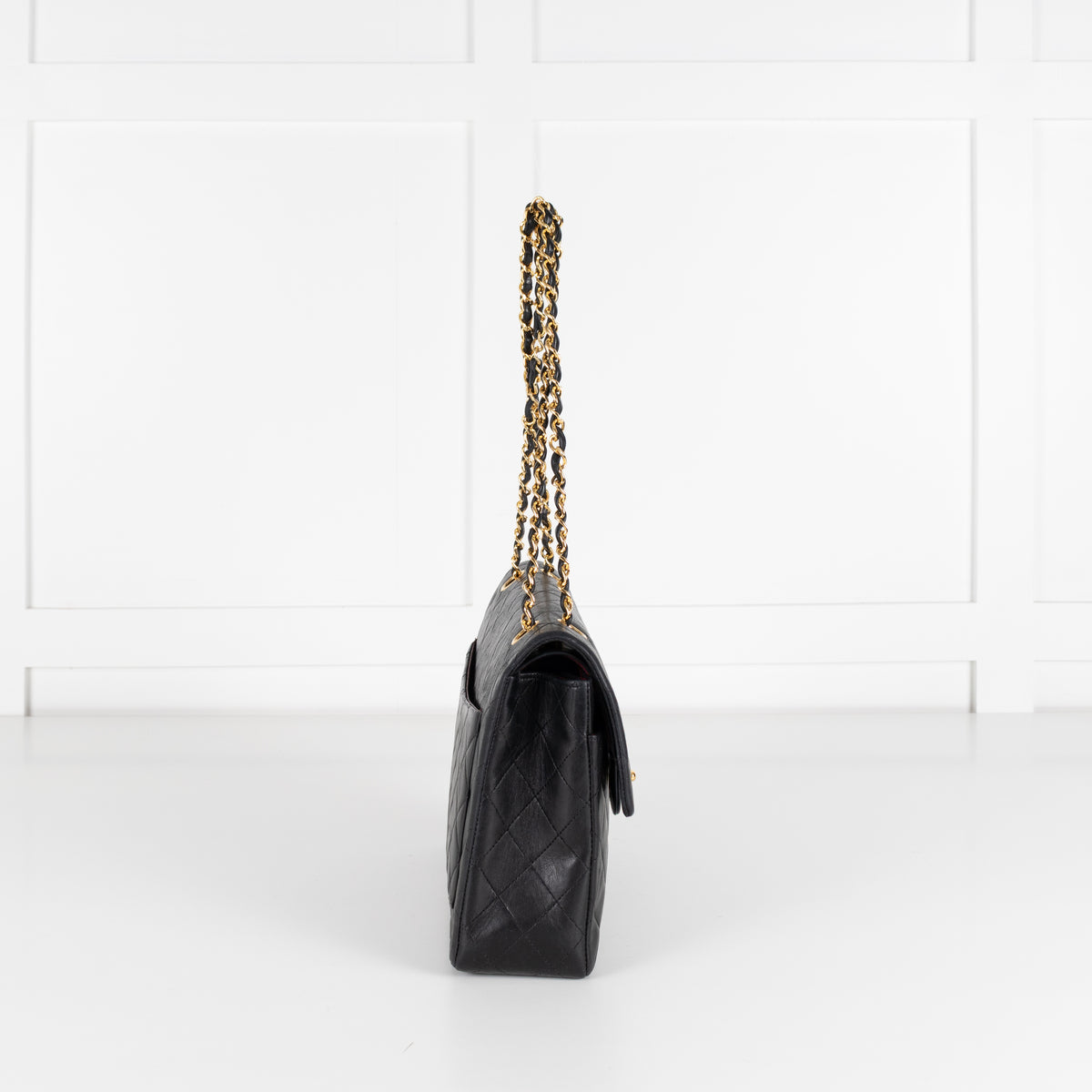Chanel Vintage Square Black Lambskin Flap Bag
