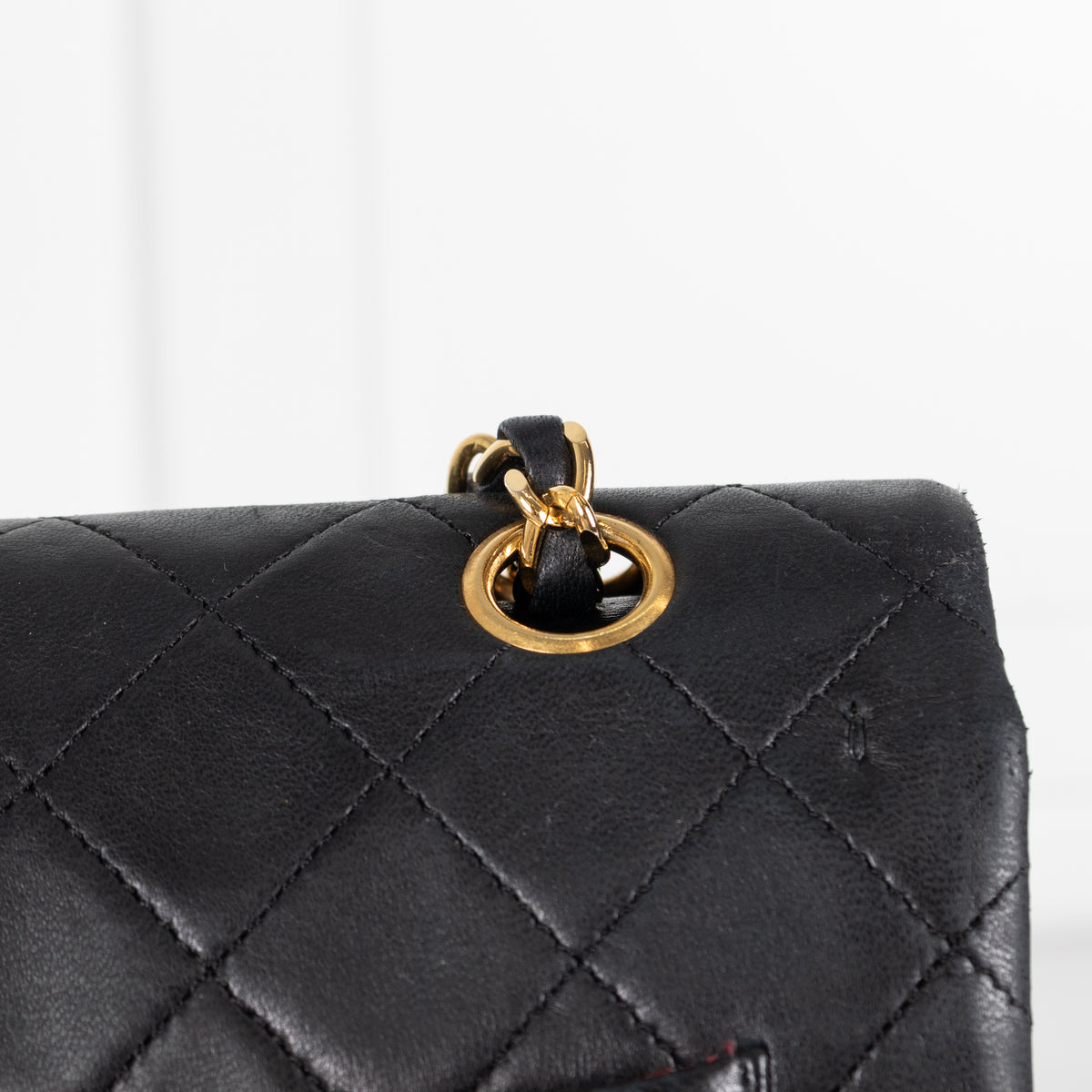Chanel Vintage Square Black Lambskin Flap Bag