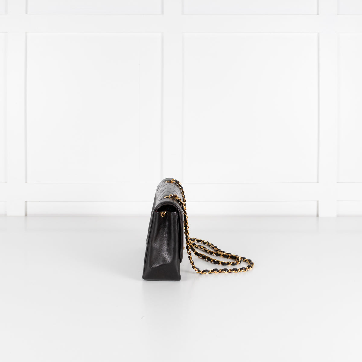 Chanel Black Lambskin Diana Flap Bag Medium Series 2