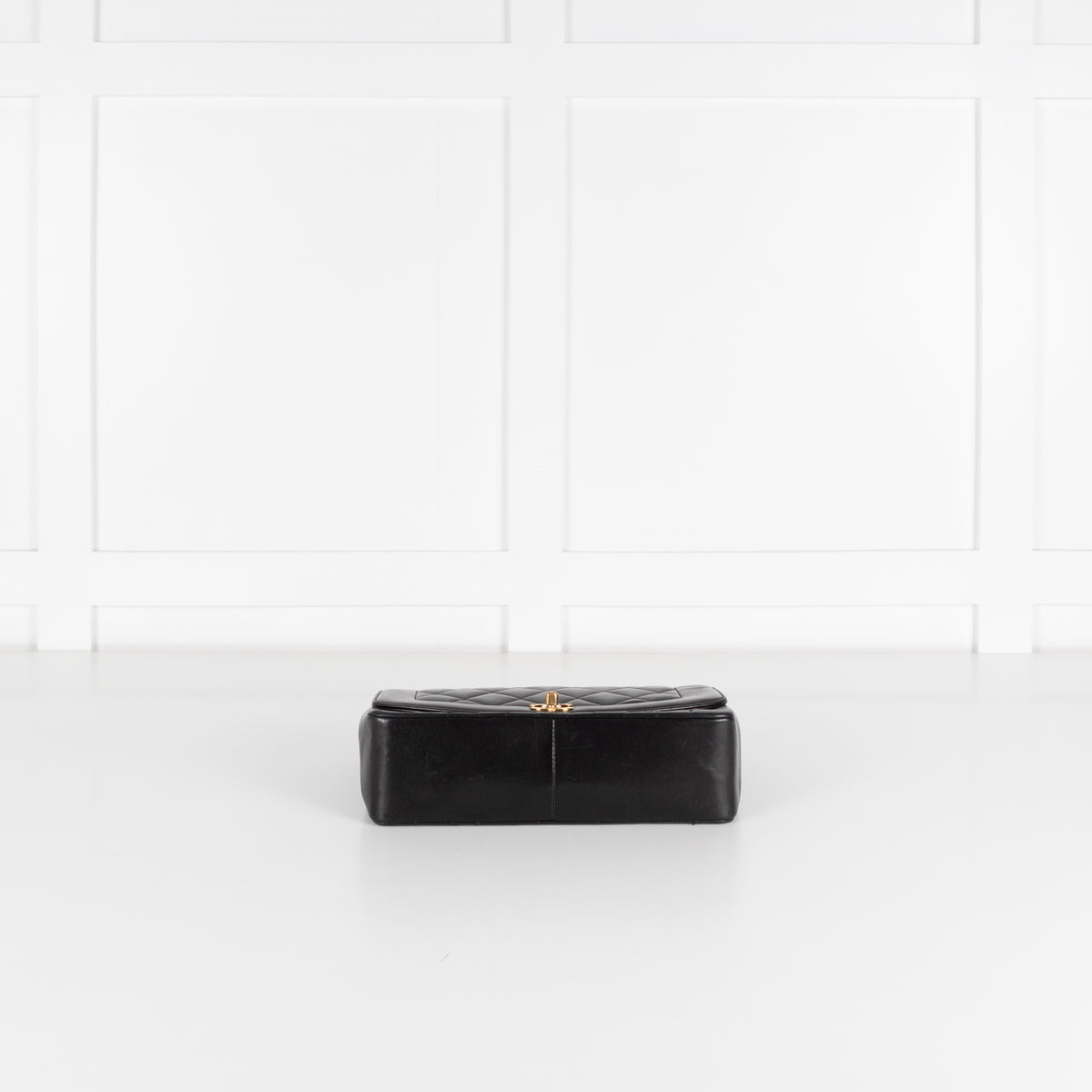 Chanel Black Lambskin Diana Flap Bag Medium Series 2