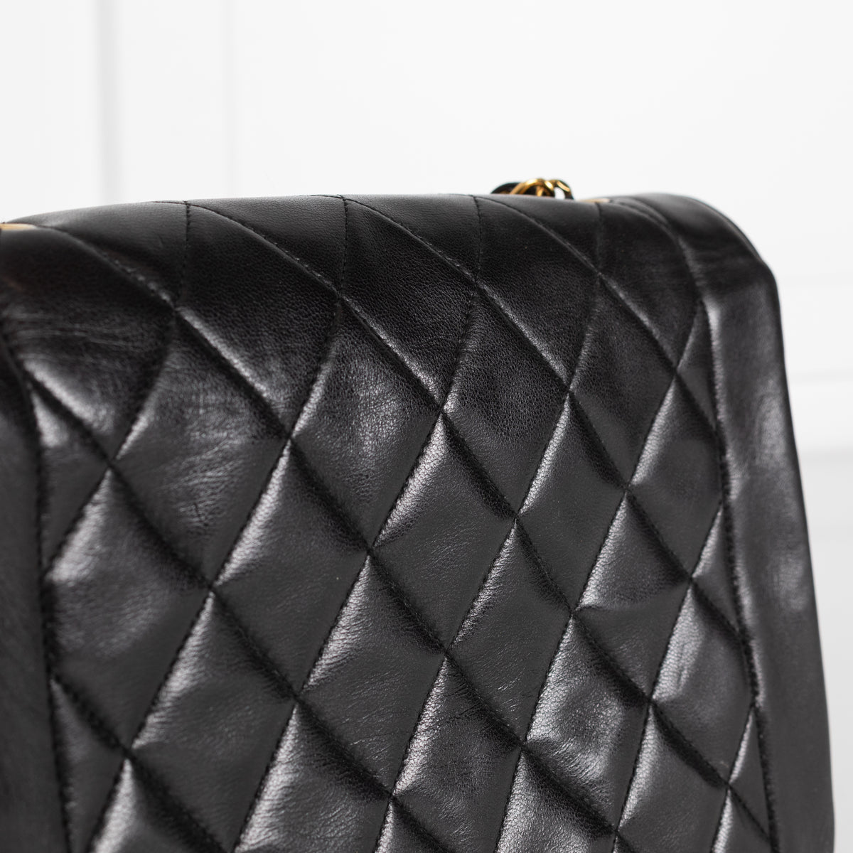 Chanel Black Lambskin Diana Flap Bag Medium Series 2