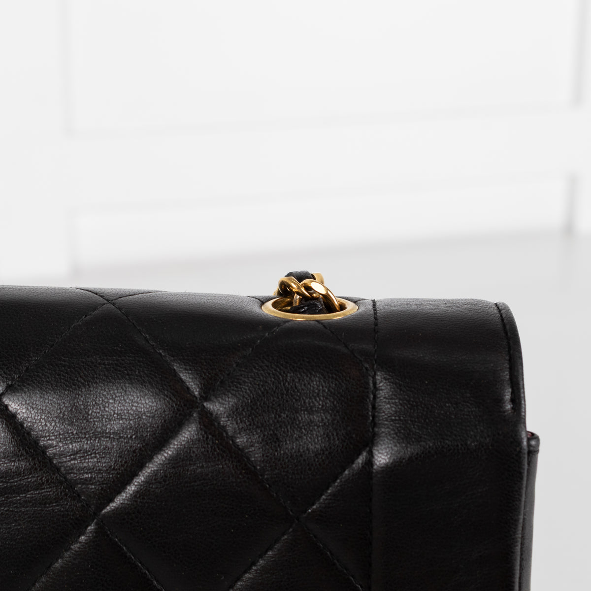 Chanel Black Lambskin Diana Flap Bag Medium Series 2