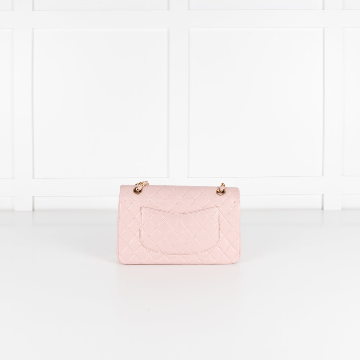 Chanel Pale Pink Medium Double Flap Bag with Brushed Gold Hardware