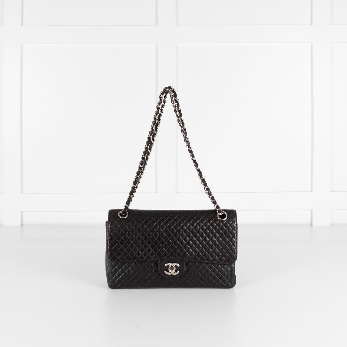 Chanel Black Medium Micro Matelasse Single Flap Bag