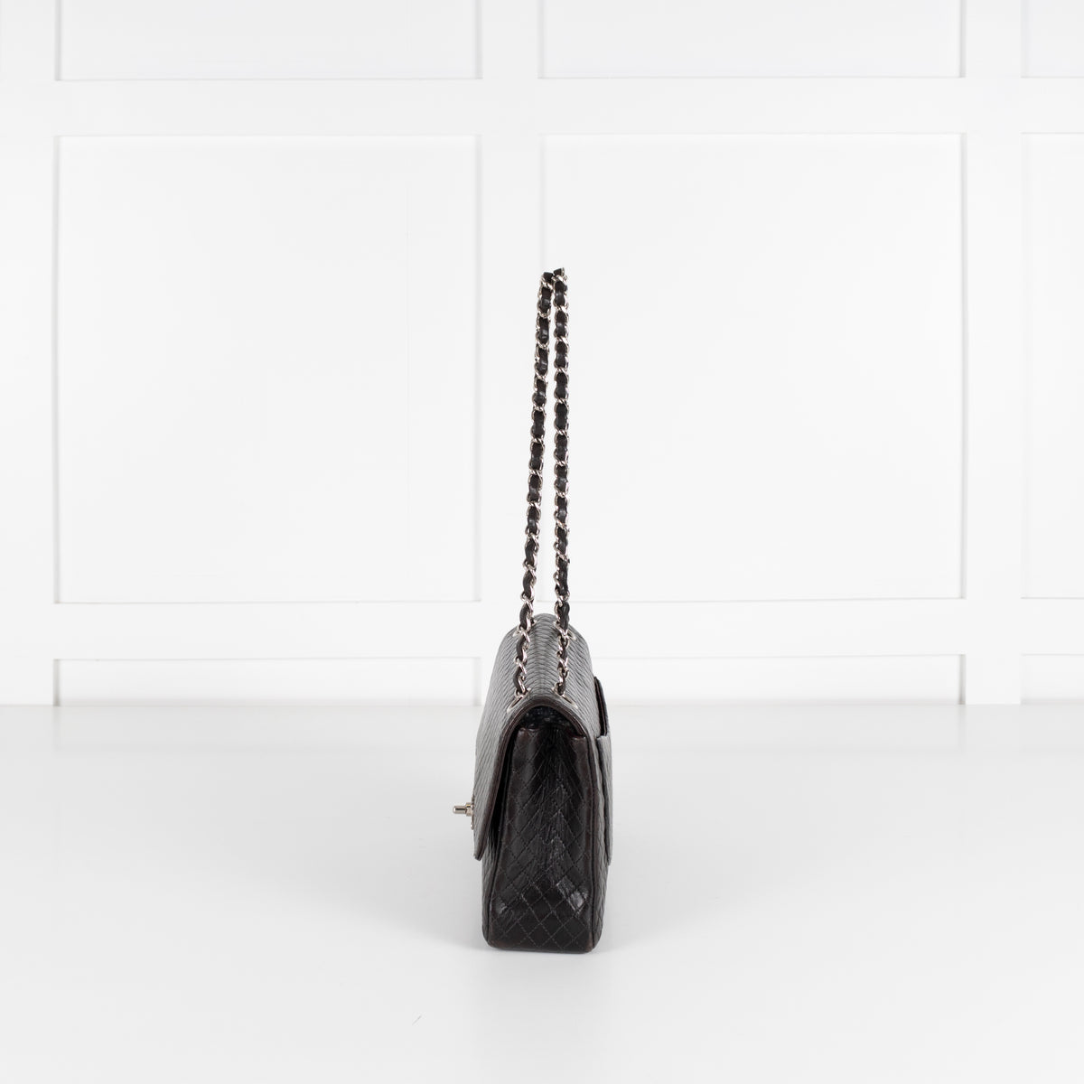 Chanel Black Medium Micro Matelasse Single Flap Bag