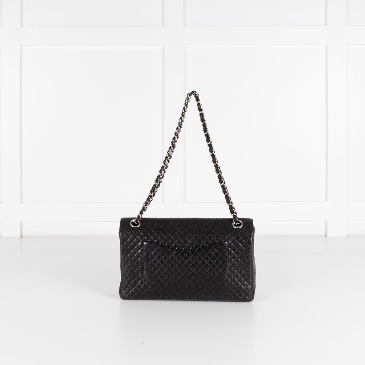 Chanel Black Medium Micro Matelasse Single Flap Bag