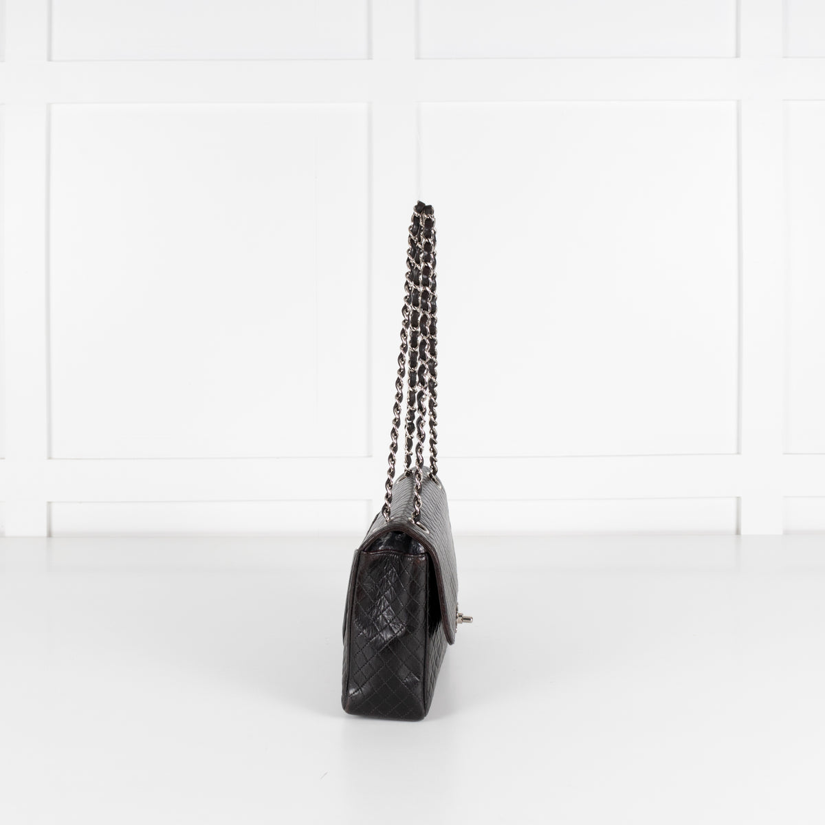 Chanel Black Medium Micro Matelasse Single Flap Bag