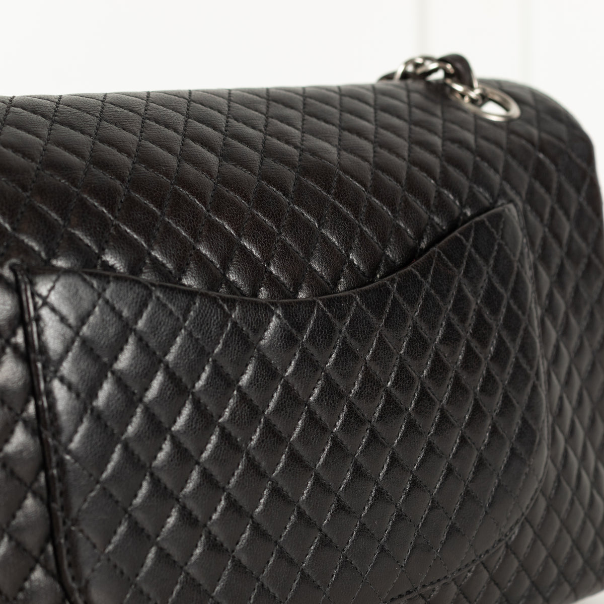 Chanel Black Medium Micro Matelasse Single Flap Bag