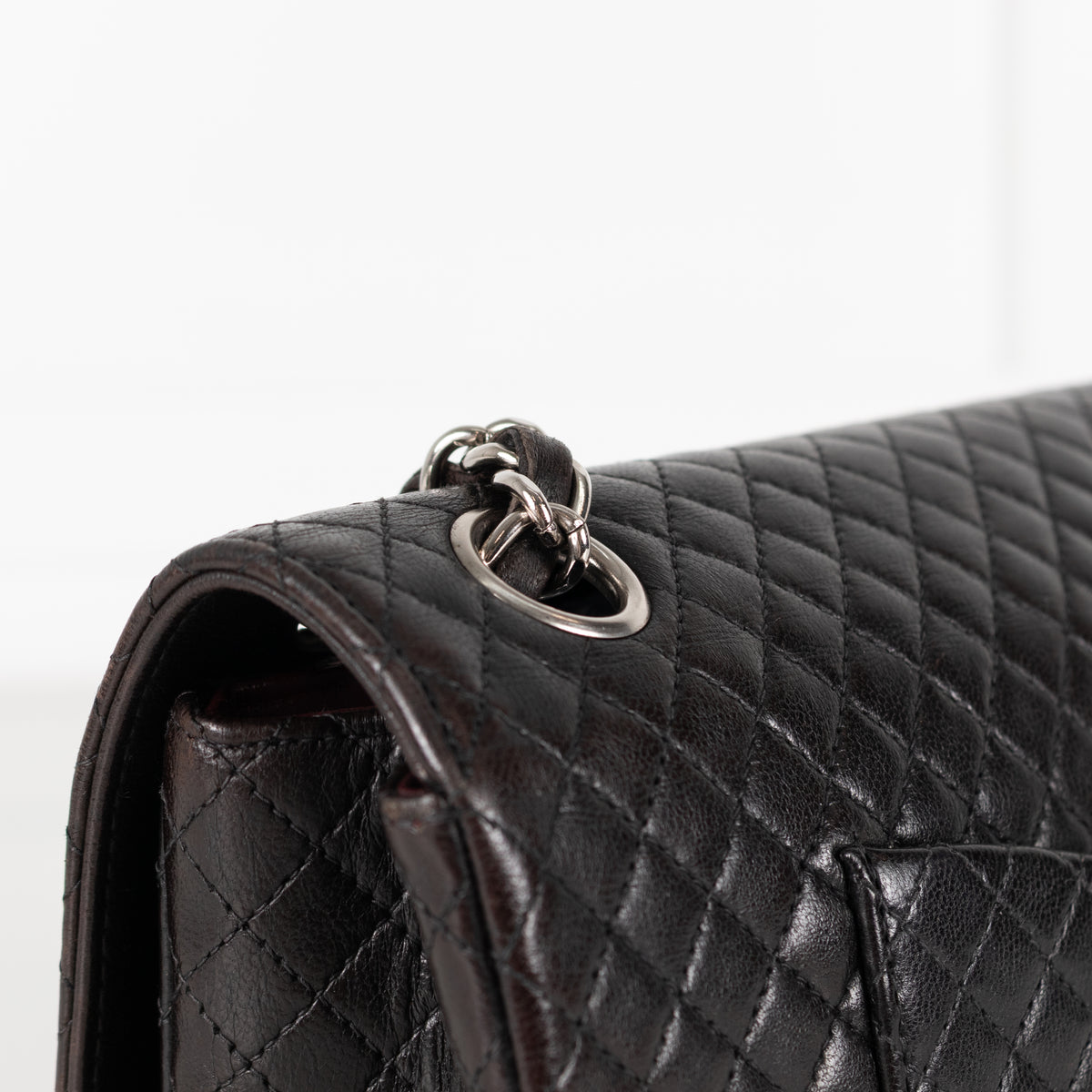 Chanel Black Medium Micro Matelasse Single Flap Bag
