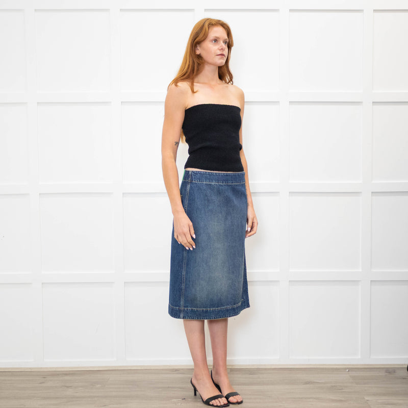Bottega Veneta Blue Denim Skirt