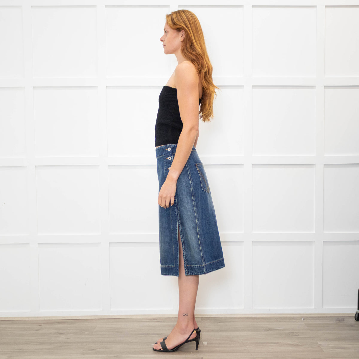 Bottega Veneta Blue Denim Skirt
