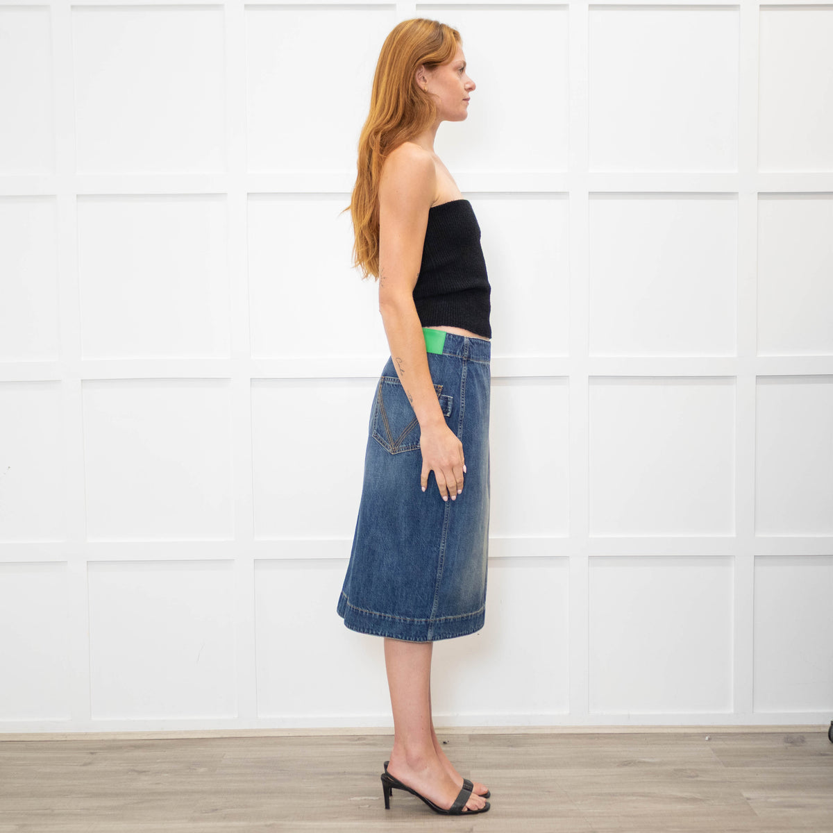 Bottega Veneta Blue Denim Skirt